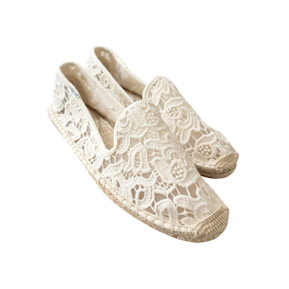 Soludos Ivory Slip On Espadrille Shoes Women’s 8